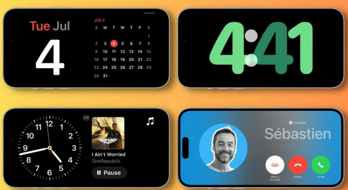 昂仁苹果手机维修分享iOS17横屏充电待机显示有什么好处 