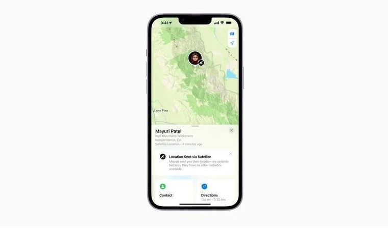 昂仁苹果14维修分享iPhone14系列中 FindMy功能通过卫星分享位置方法教程 