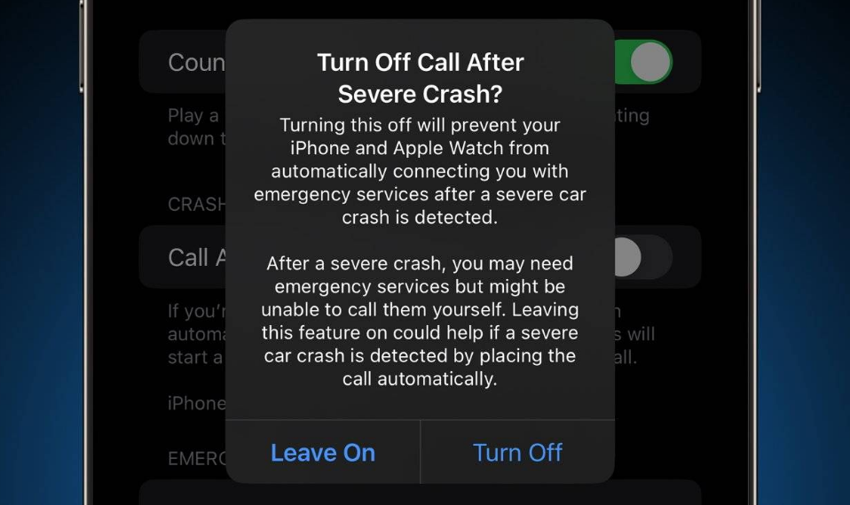 昂仁苹果14维修分享 iPhone 14 和 Apple Watch 上关闭崩溃检测 
