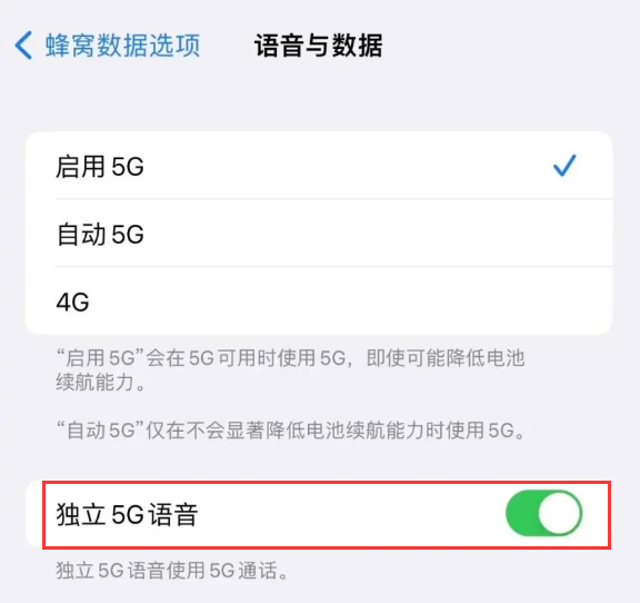昂仁苹果14维修分享iPhone 14 Pro如何开启VoNR 