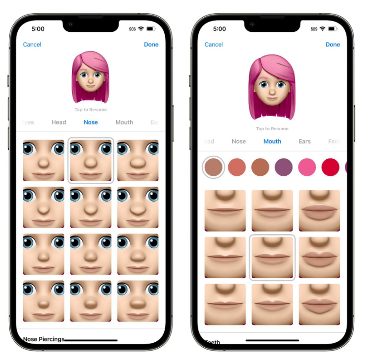 昂仁苹果手机维修分享​iOS 16中的拟我表情有了哪些变化和升级 